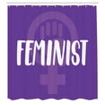 thumbnail image 3 of Ambesonne Feminist Shower Curtain, Venus Women, 69"Wx84"L, Violet White and Purple, 3 of 5