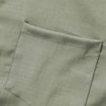 thumbnail image 5 of 100% Cotton Sun Protection Shirts for Men Button Long Sleeve Henley Collar Summer Casual Breathable Outdoor Shirts with Pockets Army Green M, 5 of 8