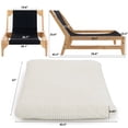 thumbnail image 4 of Leumius Accent Armless Chair Lazy Sofa Chair with Solid Wood Frame & Backrest,Corduroy Casual Single Sofa Chair for Living Room,Bedroom,White, 4 of 4
