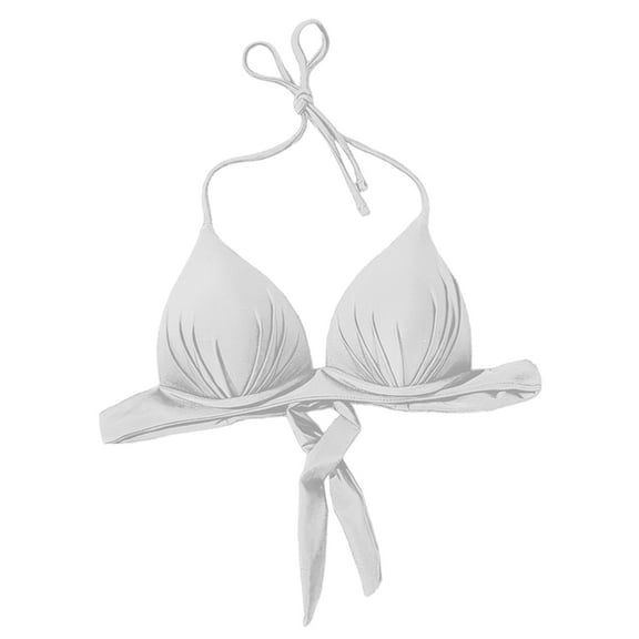 Jesscasday Women Beach Top Push Up Swimsuit Top Solid Color Swimsuit Bra Bathing Suit Top