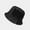Black, variant on Unisex Bucket Hat Women Summer Hats Patchwork Washed Denim Bucket Hat Hip Hop Solid Wide Brim Cotton Beach Fishing Cap Panama