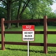 thumbnail image 2 of 7"x8.8" Vintage No Parking Sign Do Not Block Driveway Yard Sign with Stakes, Do Not Block Active Driveway Sign, Private Driveway Signs, Rustproof Strudy Aluminum Weathproof, 2 of 5