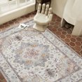 thumbnail image 2 of Low-Pile Printed Design Area Rug, 8 X 10, Stain-Resistant, Washable, Non-Slip Rubber Backing, Spill-Proof Easy-Clean, 2 of 6