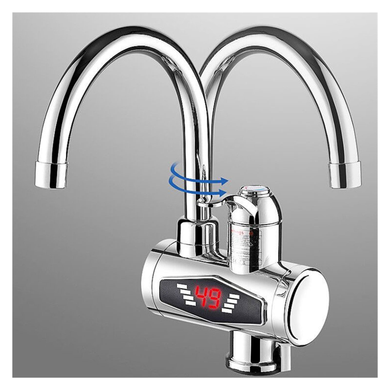 Electric Kitchen Water Heater Faucet Tap Instant Hot Water Cold Heating Faucet Tankless Water With LED Digital Display
