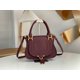 thumbnail image 3 of Bolso de sillín clásico de alta calidad, 100 % cuero genuino, bolso bandolera de hombro, color sólido, bolso de mano, gran capacidad, 3 of 5