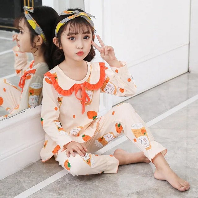 Pijamas de algodón para niños y niñas, ropa de dormir de Navidad, conjuntos de ropa de dormir, ropa de dormir para el hogar