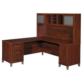 Bush Furniture Somerset 71 L Shaped Computer Desk With Hutch In Hansen Cherry Walmart Com Walmart Com