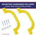 thumbnail image 3 of Play Platoon Playground Safety Handles, 2 Pack - Yellow Grab Handle Bars for Outdoor Jungle Gym or Swing Set, 3 of 5