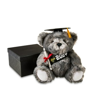 Graduation 2024 Gray Bear Plush with Cap Gift Set, 13.5", by Way To Celebrate