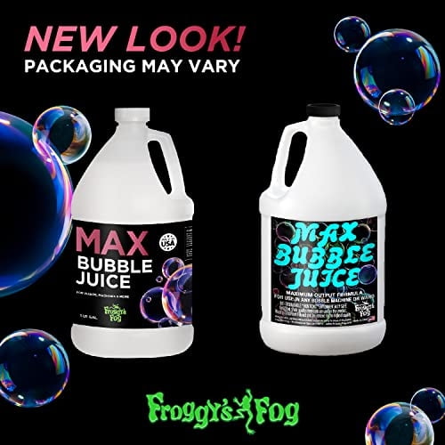 Froggys Niebla - 1 Galón - Líquido de Burbuja MAX para Jugo - 10x las Burbujas de Máquinas Froggy's Fog Froggys Fog