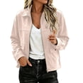 thumbnail image 2 of Women's Faux Suede Bomber Jacket Casual Pilot Coat Oversized Spring Fall Batwing Long Sleeve Streetwear Outwear Beige XL, 2 of 7