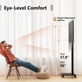 thumbnail image 3 of FITUEYES Rolling TV Floor Stand for 32 - 70 Inch TVs,  with Upgraded 360° rotating wheels, Tall Height Adjustable Mobile TV Stand for Bedroom, Corner, Dorm, Hold up to 88 lbs,Black, 3 of 9