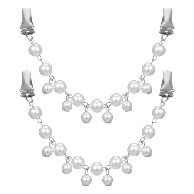 2 cadenas para suéter: elegantes cadenas vintage con elegantes pinzas para cárdigan para decorar el cuello. Hermosos y elegantes adornos para el cuello.