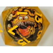 Yellow Beholder Liquid Core 35mm Large d20 | Dungeons & Dragons | Colossal Dice | DnD Dice | DnD Dice Set Polyhedral 5E DND