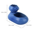 thumbnail image 2 of BESTYASH 1Pc Blue Ceramic Cat Drinking Fountain Creative Lotus Shape Durable Water Feeder, 2 of 4