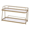 thumbnail image 3 of veasfak Cosmetic Rack Bathroom Organizer Shelf Storage Box Bathroom Countertop Organizer Golden, 3 of 9