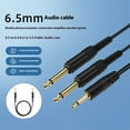 thumbnail image 2 of Auditory Cable 6.35mm to 6.35 /3.5mm Connectors For Amplifiers Speakers Home Theater Mixing Consoles Wide Compatibility, 2 of 6