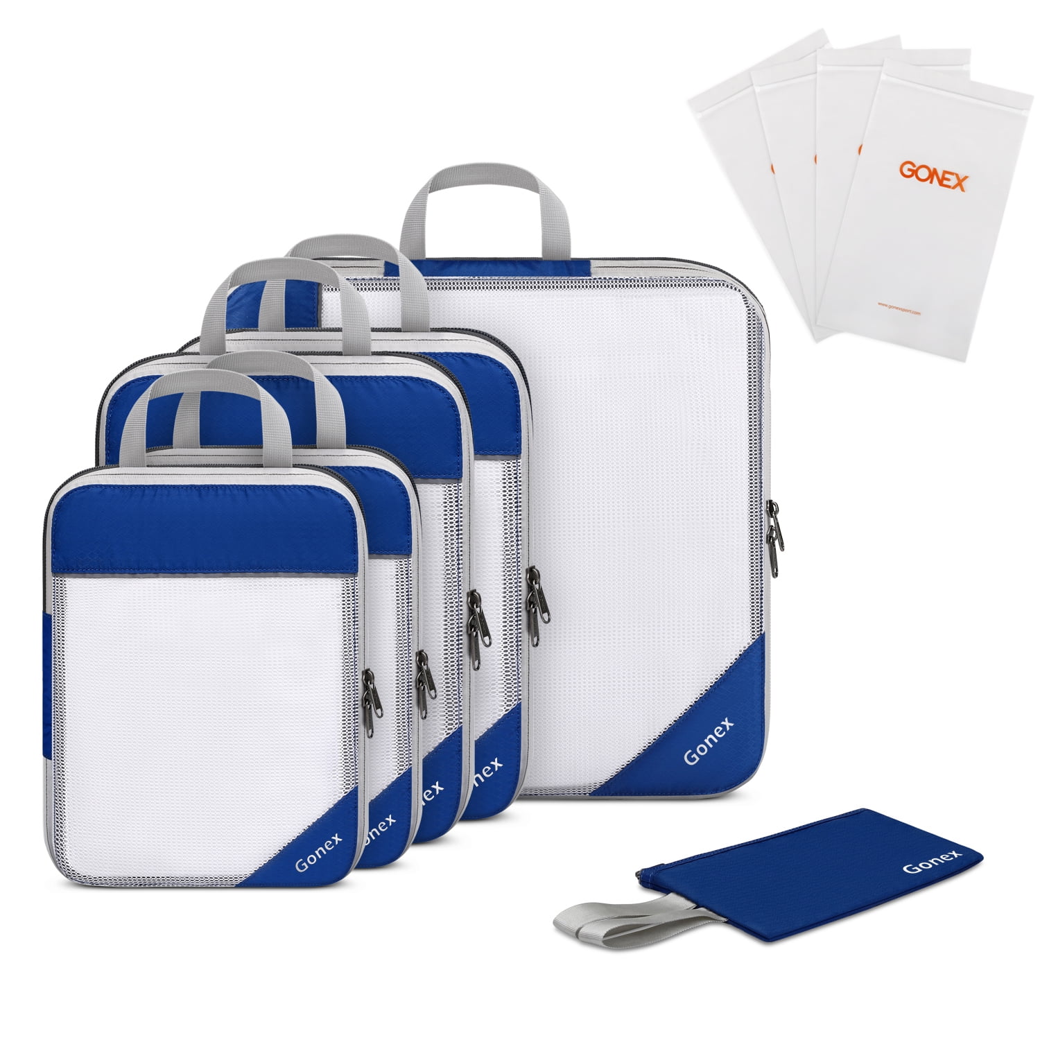 4 Reusable Zip Bags Pink Gonex Packing Cubes,Lightweight Travel Luggage Suitcase Organizers Bags 3pcs Set 