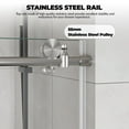 thumbnail image 4 of 76 Inch *48inch H Frameless Shower Door - Sliding Glass with Black Stainless Handle, 4 of 18
