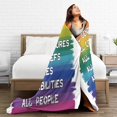 thumbnail image 6 of Pride Blanket Rainbow Progress Throw Blanket 50"x40" Rainbow Butterfly Throw for Couch Sofa Bed Travel, 6 of 6
