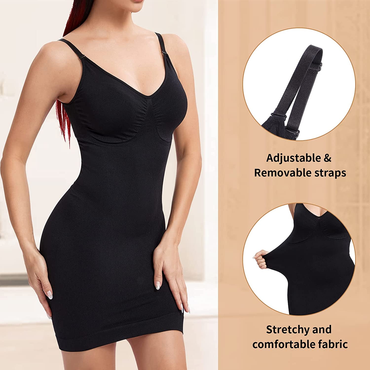 Franato Women's Seamless Body Shaper Slimming Tube Dress Shapewear Slips :  : Clothing, Shoes & Accessories