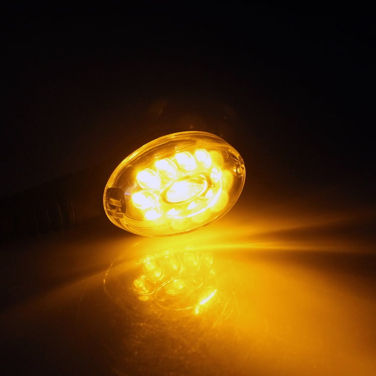 Pair Of LED Amber Turn Signal Indicator Lights – Fits Kawasaki Ninja 250R 2008-2012