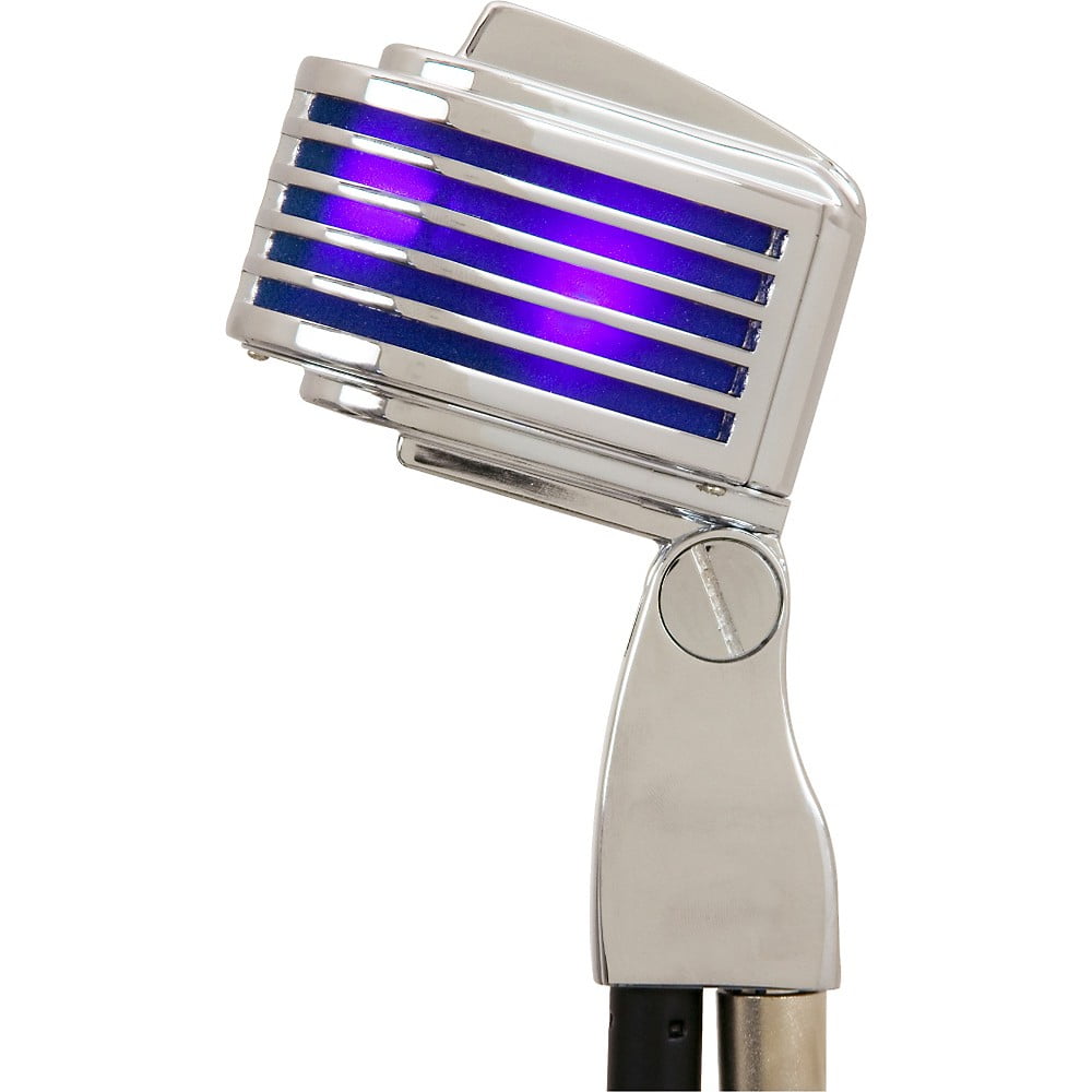 Heil Sound The Fin Retro-Styled Dynamic Microphone - Chrome Body/Blue LED