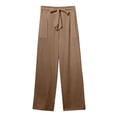 thumbnail image 6 of RUTAYY Women's Pants Casual Solid Color Elastic Waistband with Drawstring Side Pocket Comfortable Everyday Wear Elegant Chic Trousers, 6 of 6