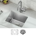 thumbnail image 2 of KRAUS Fairlane 15” Undermount Single Bowl 18-Gauge Stainless Steel Kitchen Bar Sink, 2 of 7