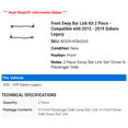 thumbnail image 2 of Front Sway Bar Link Kit 2 Piece - Compatible with 2015 - 2019 Subaru Legacy 2016 2017 2018, 2 of 2