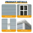 thumbnail image 6 of Chery Industrial 5 x 3FT Resin Outdoor Storage Shed Plastic Garden Sheds with Floor and Lockable Door for Backyard, Lawn, Garden, 6 of 8