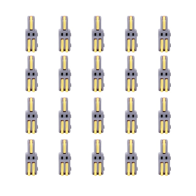Bloque de terminales rápido de 20 piezas, conector de cable 1 en 2 de salida, divisor de cableado tipo T en forma de T, SPLF12A (amarillo)