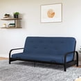 thumbnail image 4 of RealRooms Matelas Futon à Ressorts Bonnell 6 Pouces, Microfibre, Double, Bleu, 4 of 8