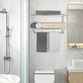 thumbnail image 3 of Towel Rack for Bathroom,23 Inch Tower Holder with Tower Bars, SUS 304 Stainless Steel Lavatory Bath Towel Shelf Towel Hanger Wall Mount, 3-Tier (Matte Black), 3 of 8
