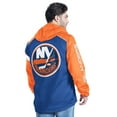 thumbnail image 2 of Men's G-III Sports by Carl Banks Royal/Orange New York Islanders Lateral Half-Zip Hoodie Jacket, 2 of 2