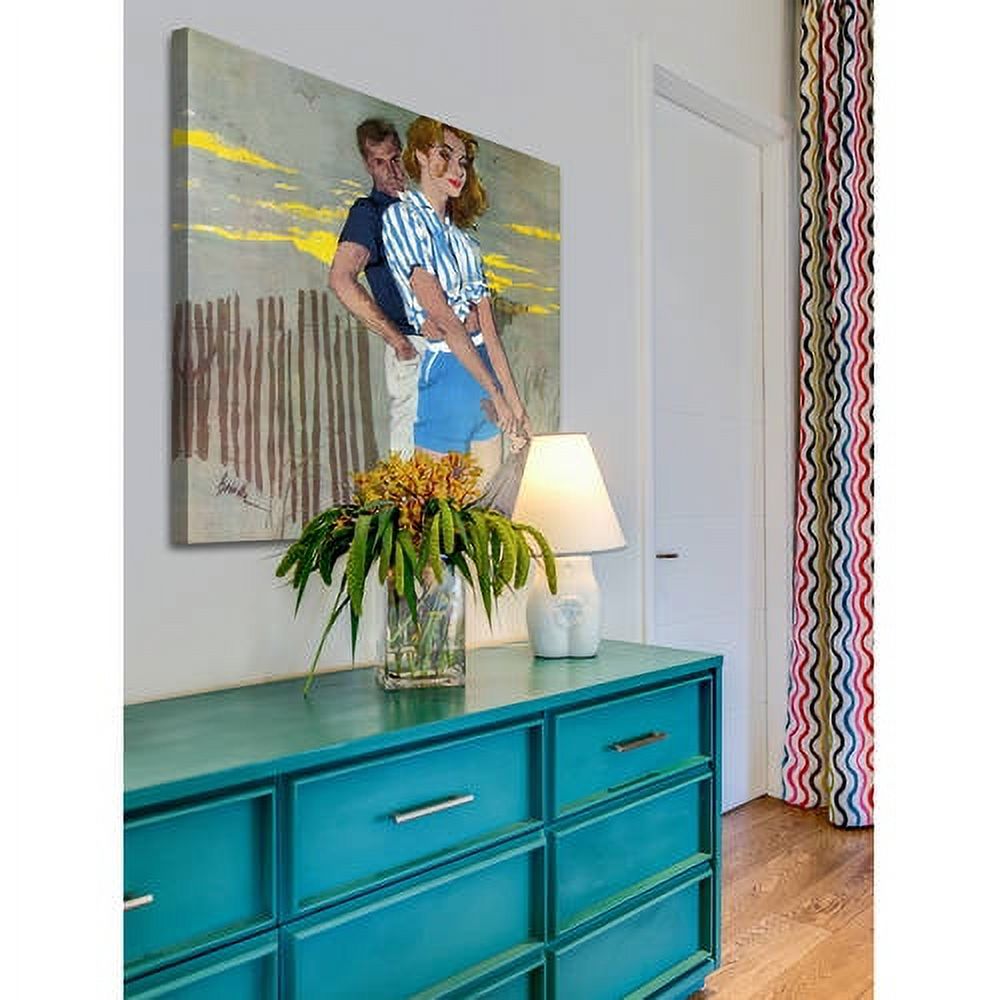 "Beach Pose" Painting Print on Wrapped Canvas