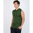 thumbnail image 2 of Real Essentials 3 Pack: Mens Dry-Fit Active Hooded Tank Top - Workout Sleeveless Hoodie Drawstring (Available in Big & Tall), 2 of 7
