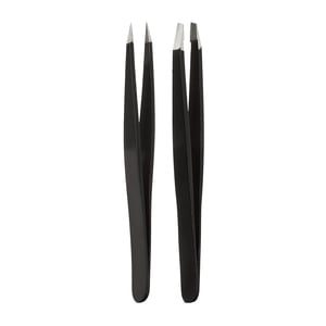 Equate Stainless Steel Duo Slant and Point-Tip Tweezers