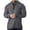 Grey, variant on Mens Pique Shirts Solid Color Zipper Lapel Long Sleeved Mens Knit Tops,Black,L
