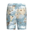 thumbnail image 5 of Easygdp Animals Travel World Map Men's Short Pajama Pants, Sleep Shorts, Household Pants, Casual Pants with Pockets - Large, 5 of 9