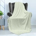 thumbnail image 4 of Green Soft Flannel Fleece Blanket, Vintage Old Fashioned Pattern with Green Colored Polka Dots Classical Print, Cozy Plush for Indoor and Outdoor Use, 50" x 70", Pale Green and White, by Ambesonne, 4 of 5