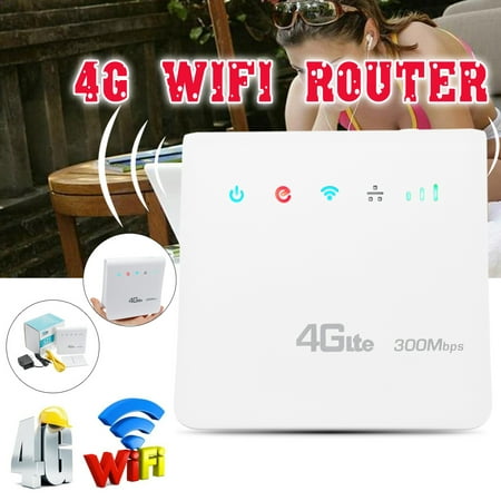 WIFI Router 2.4GHZ WIFI Hotspot 300Mbps Encryption 4G LTE CPE Mobile WiFi Wireless with SIM Card (Best Wifi Card 2019)