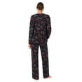thumbnail image 5 of Aria Brushed Jersey Knit Long Sleeve Split Neck Pajama Set with Pockets, Sizes XS-5X, 5 of 5