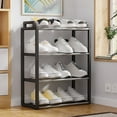 thumbnail image 2 of YOTQUSKI Shoe Rack, 4-Tiers Shoe Rack Shelf Stainless Steel, Sturdy Long Stackable Shoe Shelves, Shoe Organizer for Closet, Entryway, Garage & Corridor, 2 of 7