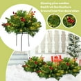 thumbnail image 2 of Christmas Planter Fillers Outdoor Front Porch Artificial Prelit Xmas Tree Holiday Pot Fillers with Lights and Berries Xmas Decors Yard Green 15.7 In, 2 of 8