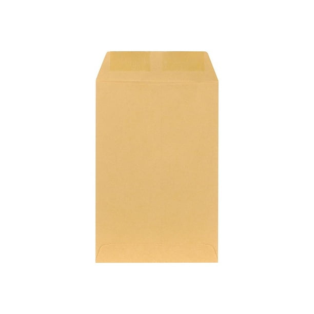 Staples Gummed Closure Kraft Catalog Envelopes 6" x 9" Brown 100/BX