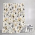 thumbnail image 3 of Gray Beige Floral Shower Curtains for Bathroom, Spring Modern Botanical Flowers Blossom Waterproof Fabric Shower Curtain, Decorative Bathroom Curtain for Bathtub, 72"x72" , No Hooks Included, 3 of 9
