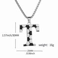 thumbnail image 4 of Leander Men's A-Z Letter Soccer Necklace - Pendant with 23.62-inch Stainless Steel Silver Chain - Personalized Gift, 4 of 6