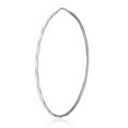 thumbnail image 5 of Wellingsale Ladies 14k White Gold Polished 1.5mm Diamond Cut Faceted Endless Hoop Earrings (45 x 45 mm), 5 of 7