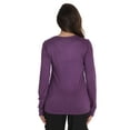 thumbnail image 3 of Just Love Womens Underscrub Silky Long Sleeve T-Shirt Plain Undershirt Tee (Eggplant, 3X), 3 of 3
